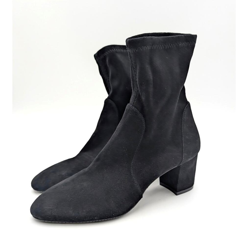 Stuart Weitzman Yuliana 60 Boots Almond Toe Women's Black Size US6B EU36.5